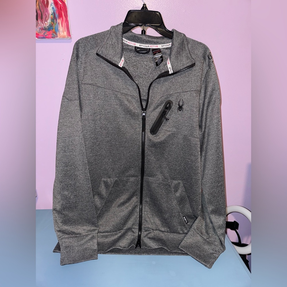 Spyder Active Gray Zip-Up Jacket - image 1